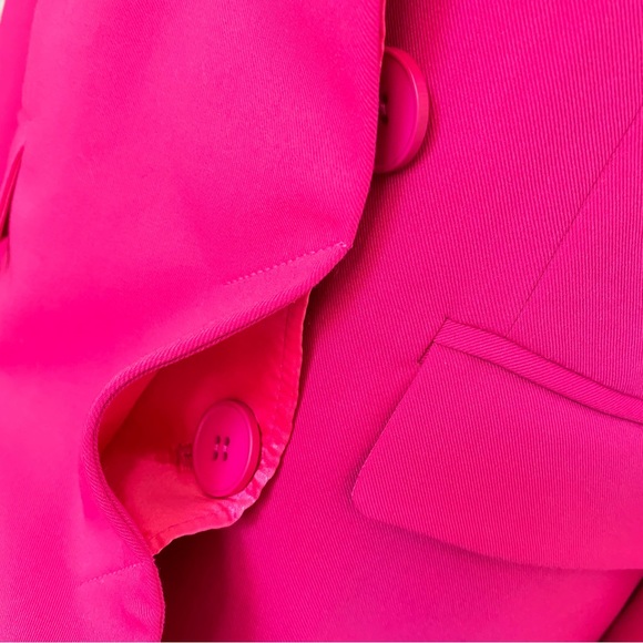 DUNDAS x revolve Joni pink v-neck collar waist belt button up blazer jacket coat - Picture 12 of 15